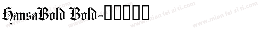 HansaBold Bold字体转换